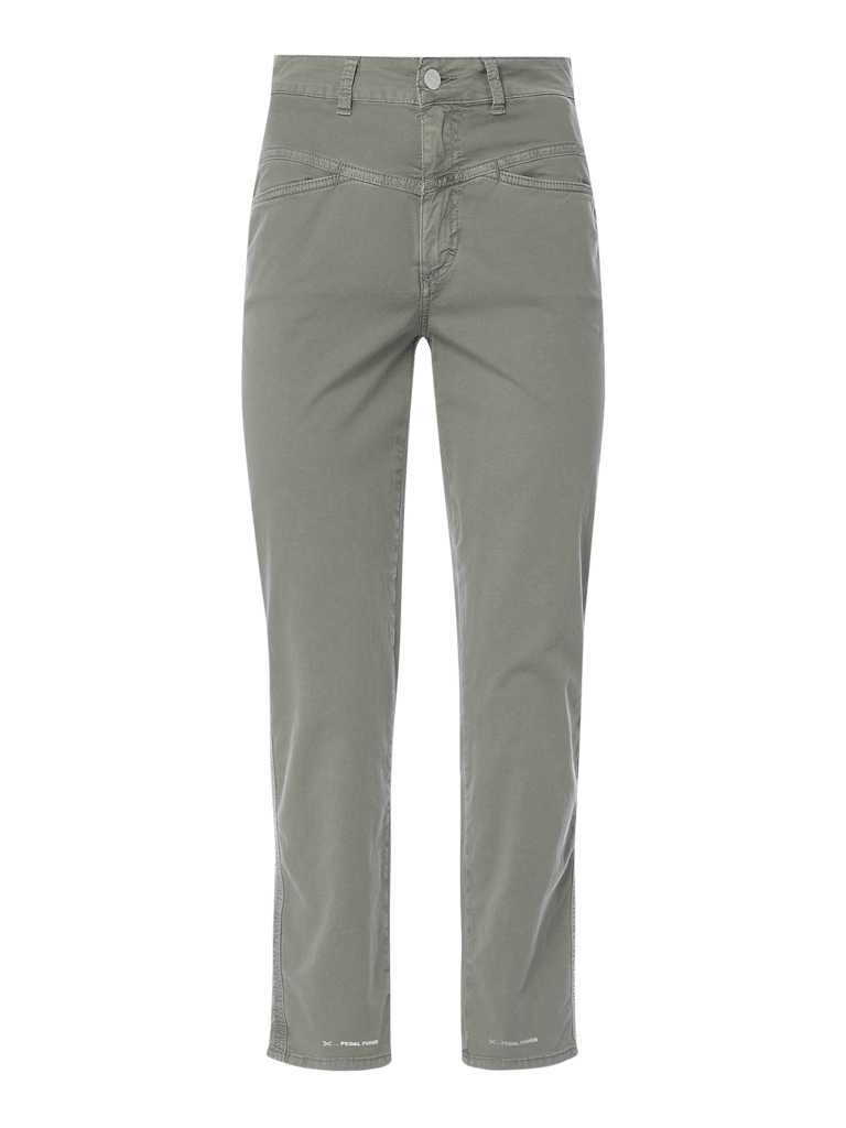 Closed Tapered Fit Hose mit Stretch-Anteil Modell 'Pedal Pusher' (khaki ...