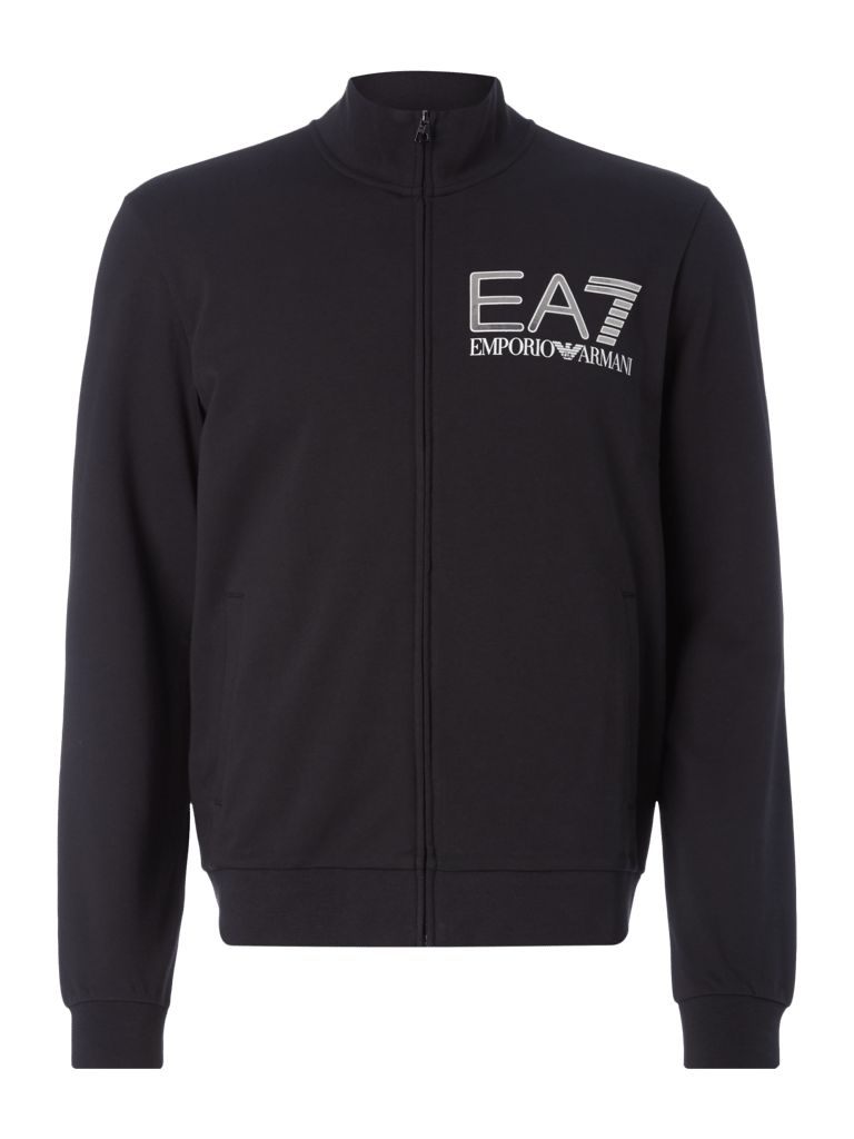 Ea7 Emporio Armani Sweatjacke Mit Logo Print Marineblau Online Kaufen