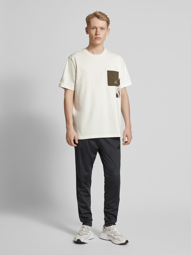 【CARNET-ARCHIVE】3l Plates L/S Tee adidas Sportswear T-Shirt mit Label-Print Modell 'LENS' (offwhite