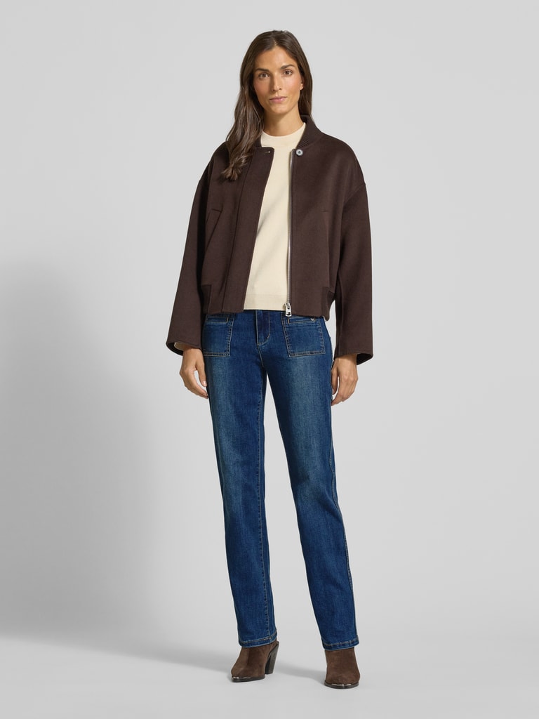 Buena Vista Stella Zip Denim – Gerade Stretch-Jeans Im Used Look