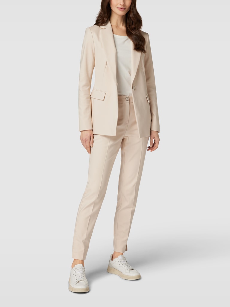 Comma Blazer Mit Satinfutter – Aus Viskosestretch, Regular Fit, Seitliche Schlitze, Knopfverschluss