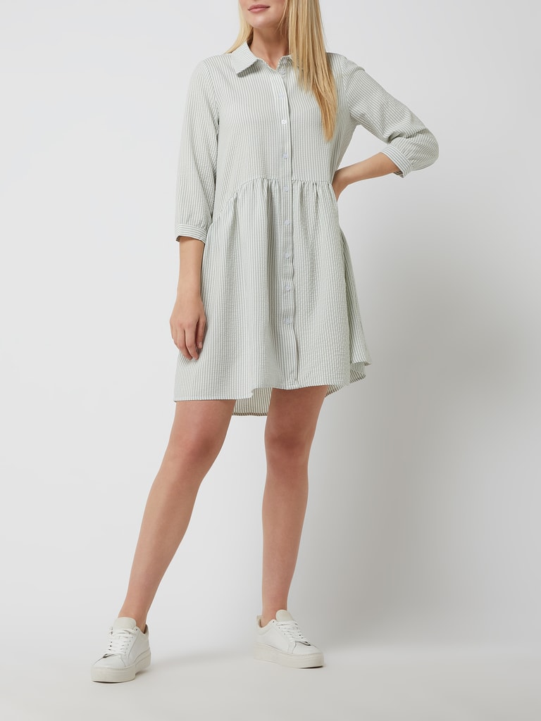 KRONSTADT Herren KSArlin Seersucker Hemd - Kurzarm Baumwolle Regular Fit