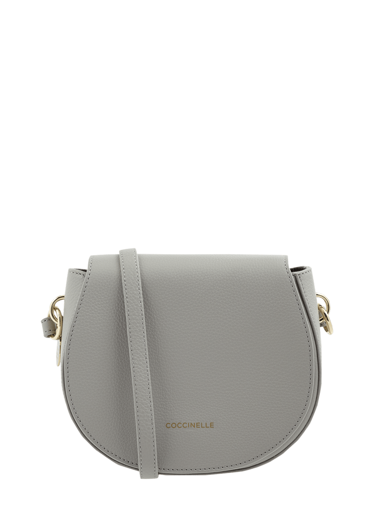 Coccinelle Saddle Bag aus Leder Modell Alpha hellgrau online kaufen