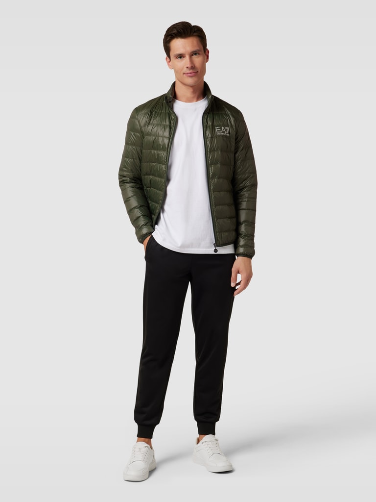 Indicode Heren Hampshire Quilted Jacket | Gewatteerd jack in donsjackstijl Army Mix S