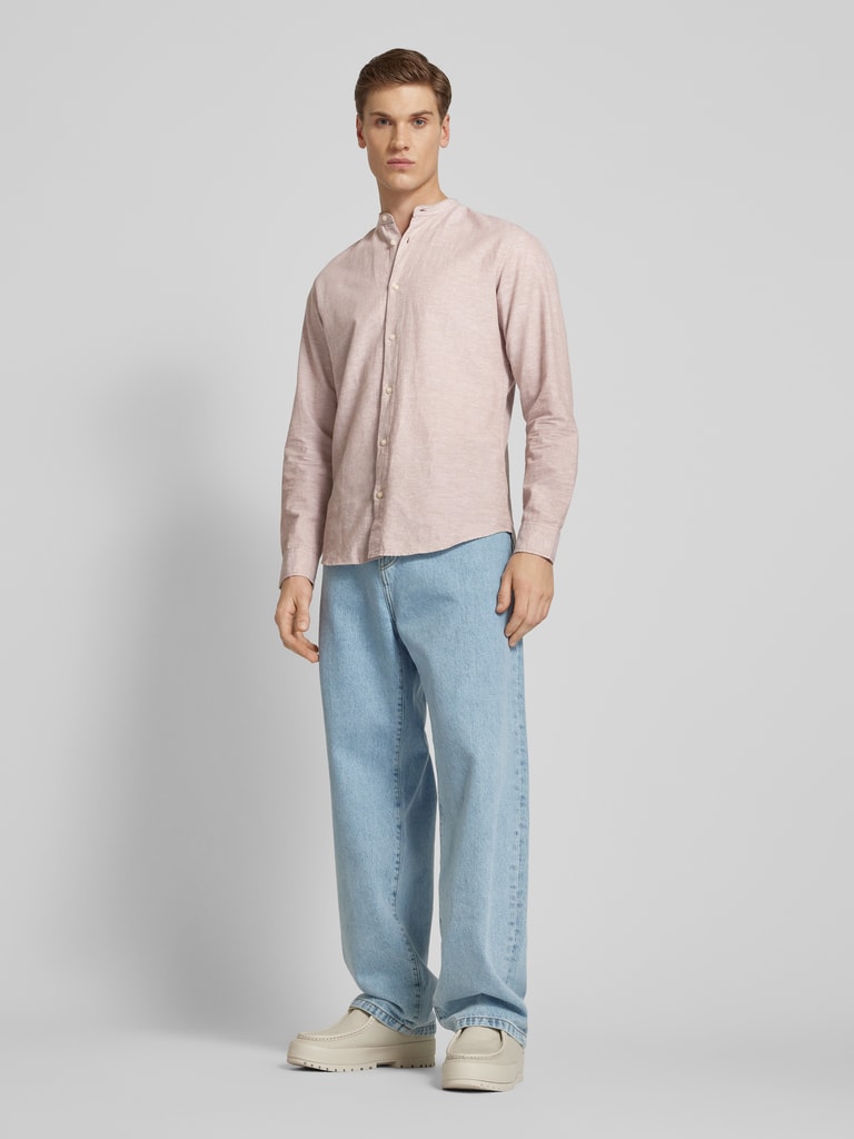 Jack Jones Slim Fit Freizeithemd mit Leinen-Anteil Modell