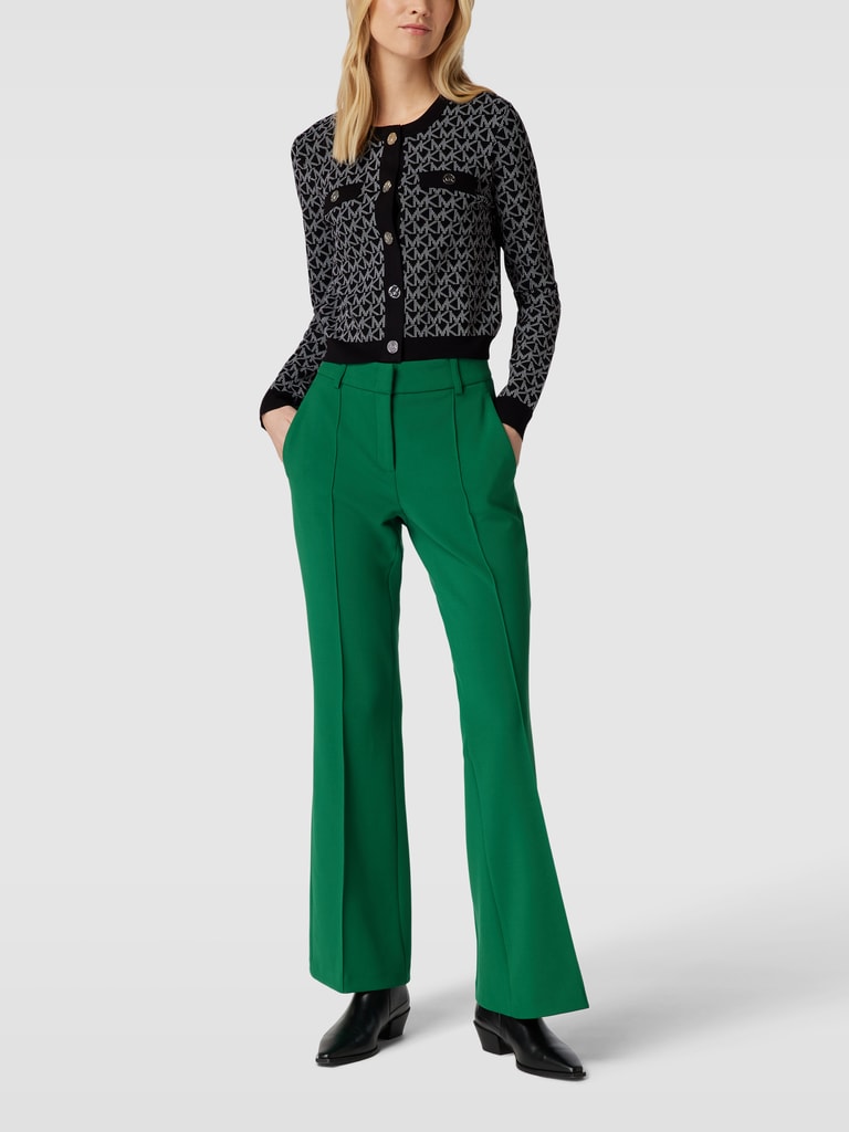 MICHAEL Michael Kors Strickjacke mit Allover-Label-Muster (black 