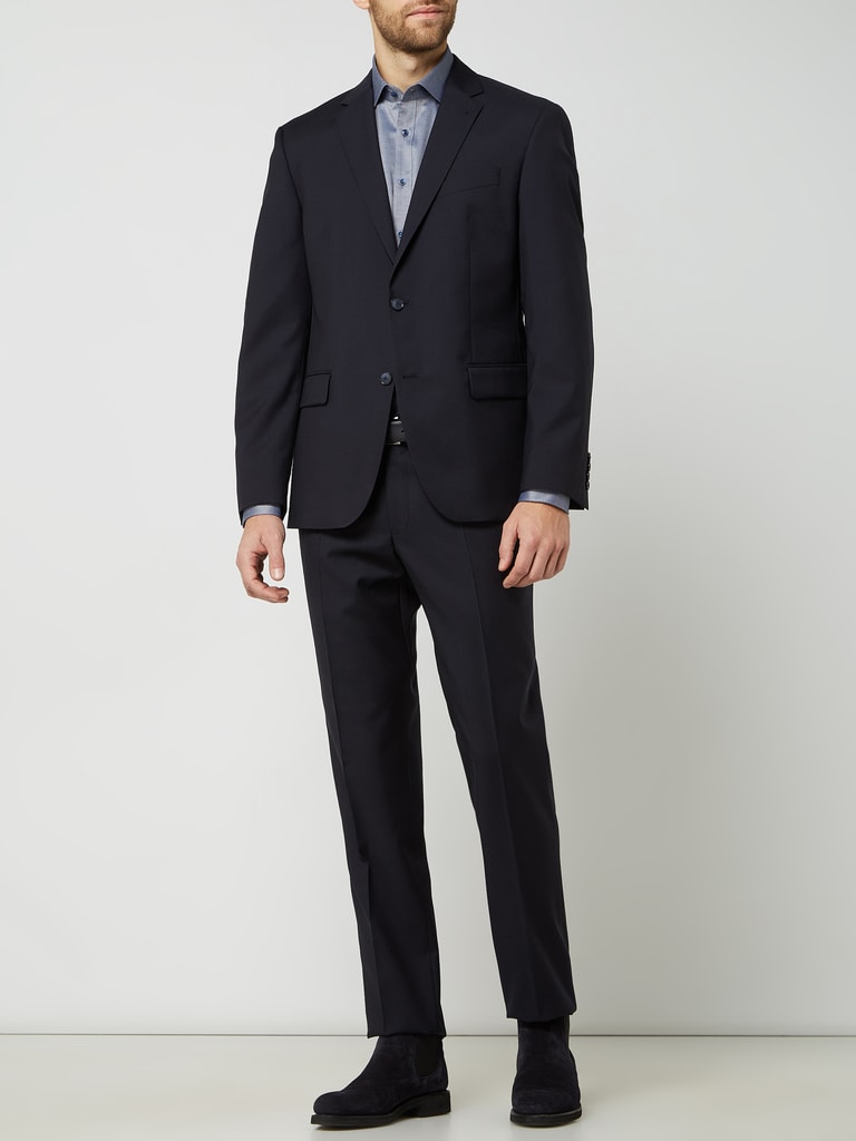 Veston Homme Pierre Cardin Brice En Laine Pure - Coupe Regular, 2 Boutons, Pour Costume Business Ou Événement