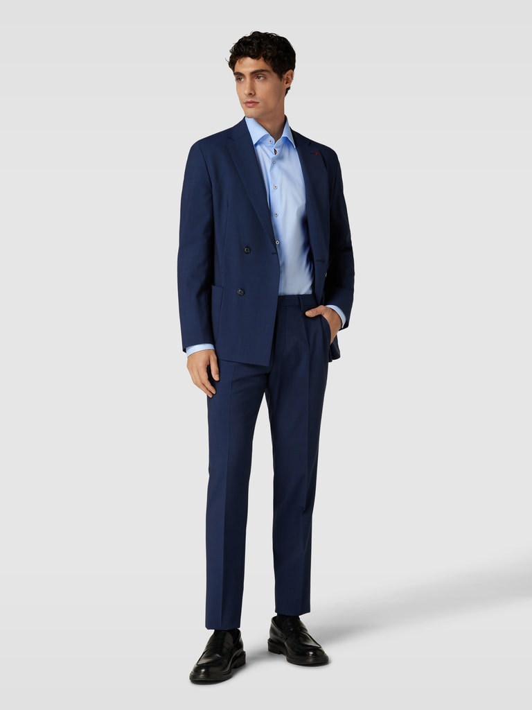 Profuomo Zakelijk overhemd met knoopsluiting, model 'Cutaway' in