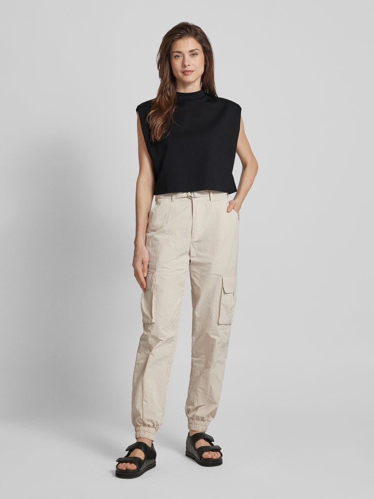 Drykorn Mouwloze top met turtleneck, model 'NAVINA' in zwart