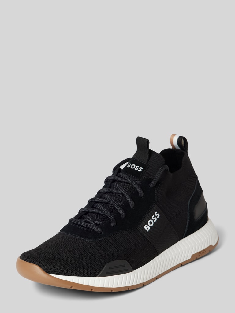 BOSS Sneaker mit Label-Details Modell 'Titanium_Runn' (black