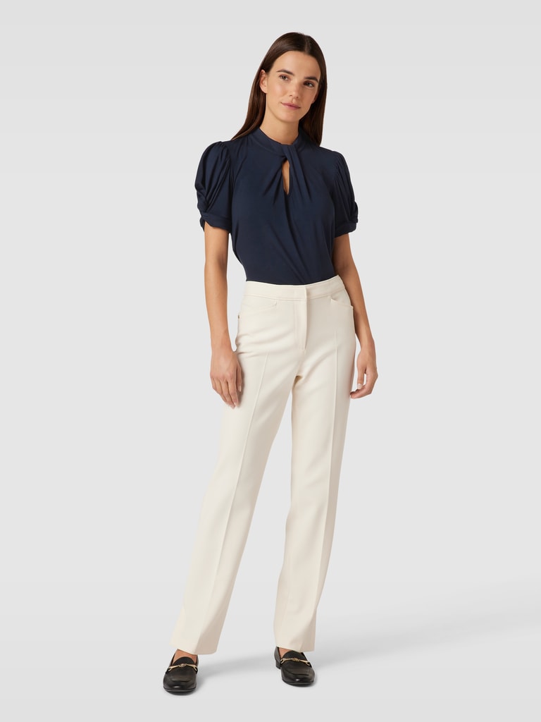 Lauren Ralph Lauren T-Shirt mit Schlüsselloch-Ausschnitt Modell  