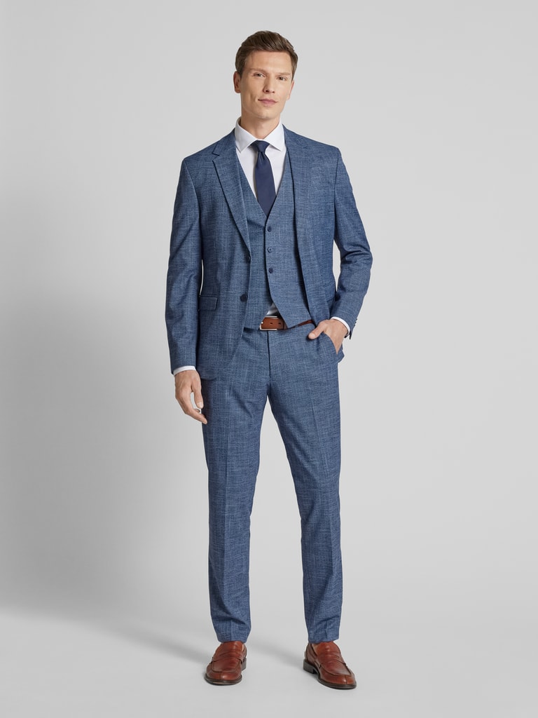 MCNEAL Slim Fit Anzughose mit Webmuster (dunkelblau) online kaufen