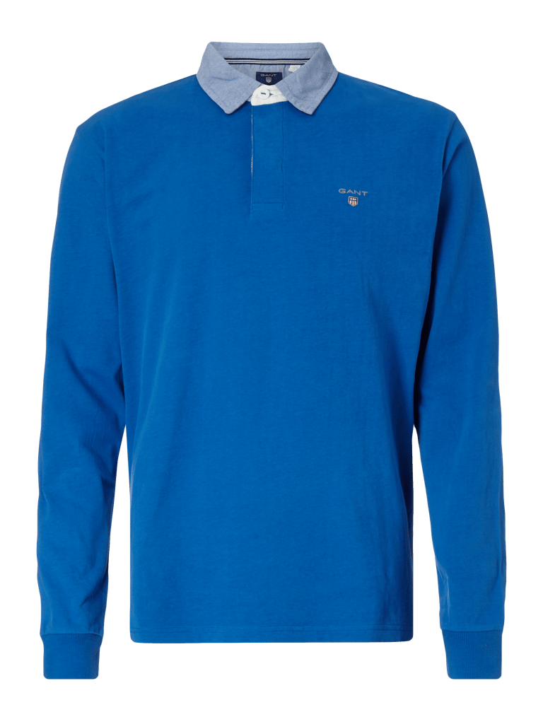 Gant RugbyShirt mit Kontrastkragen (royalblau) online kaufen