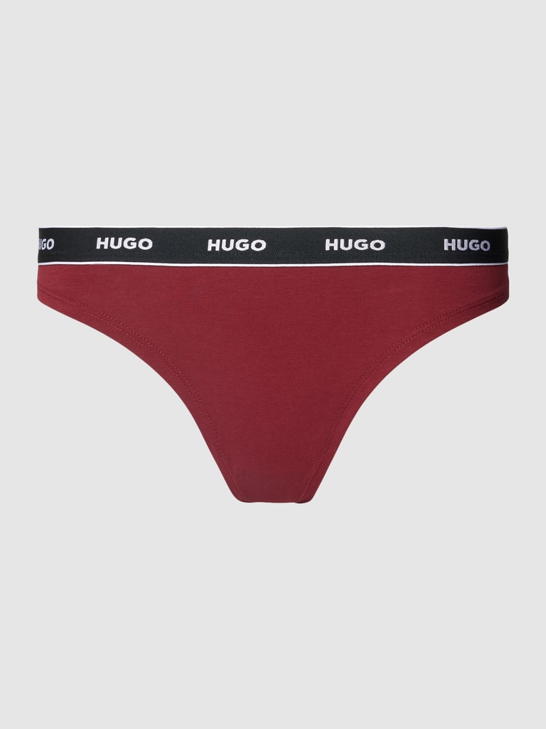 HUGOString mit elastischem Logo-Bund Modell 'Carousel' in bordeaux rot HUGOString mit elastischem Logo-Bund Modell 'Carousel' in bordeaux rot