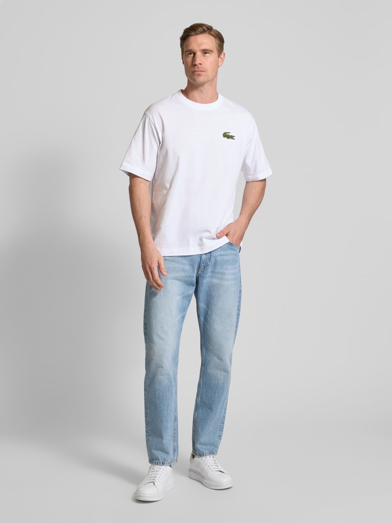 Lacoste T-Shirt mit Label-Detail (weiss) online kaufen