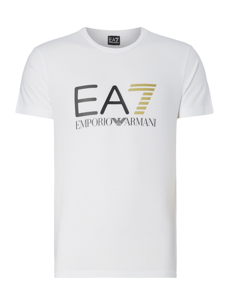 Ea7 Emporio Armani T Shirt Mit Logo Print Weiß Online Kaufen