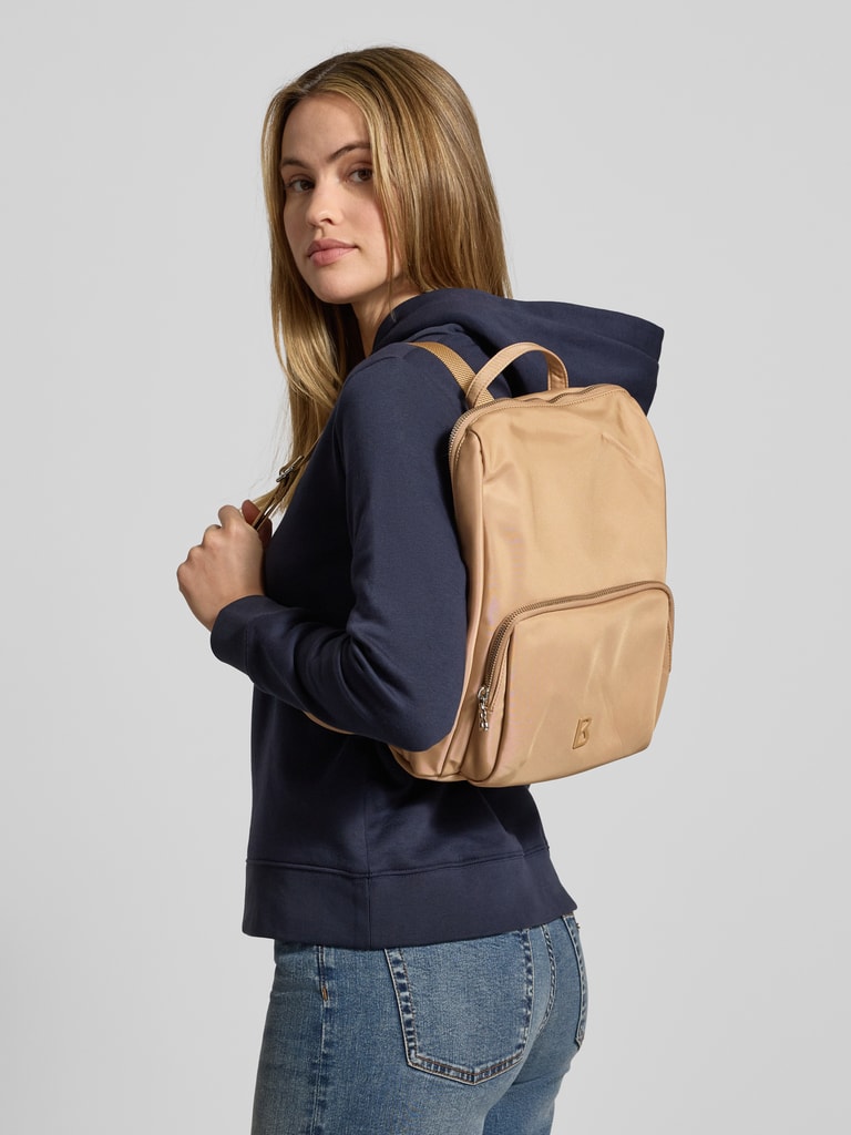 BOGNER Rugzak met Labeldetail en verstelbare Schouderband in lichtbruin ...