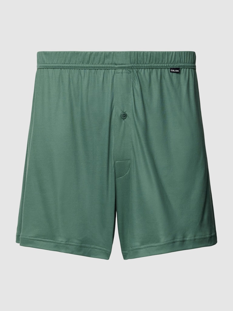 CalidaBoxershorts mit Label-Detail in lindgrün