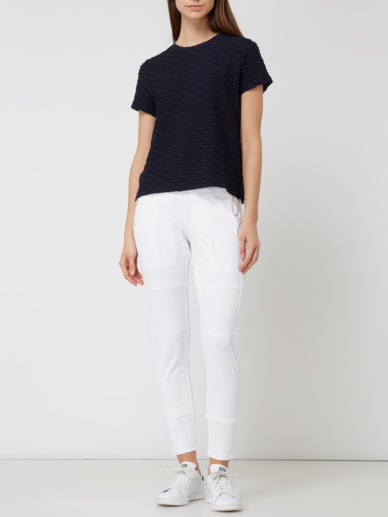 Cambio Straight fit jeans met siernaden, model 'PARLA SEAM' in lichtgrijs online kopen | P&C