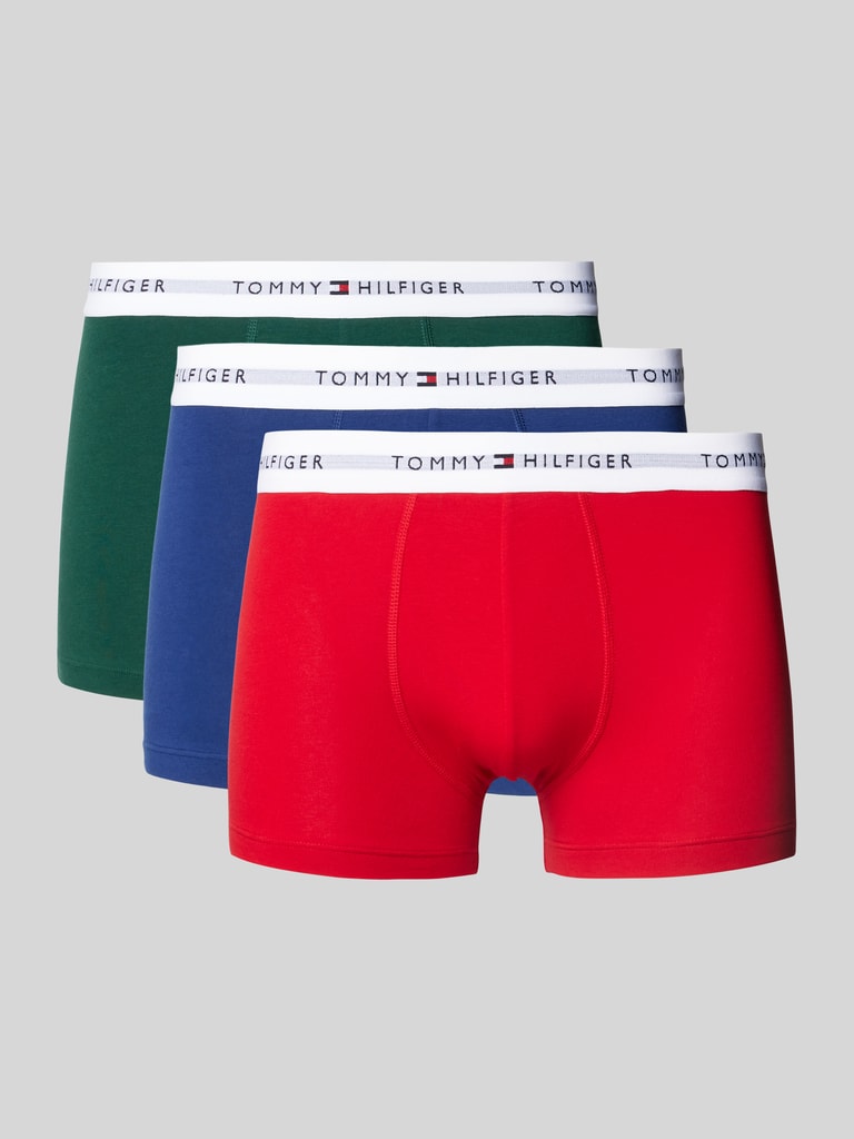 Tommy Hilfiger Trunks mit elastischem Logo Bund im 3er Pack rot online kaufen