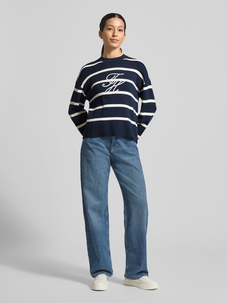 Tommy Hilfiger Regular Fit Sweatshirt aus reiner Baumwolle (marine ...
