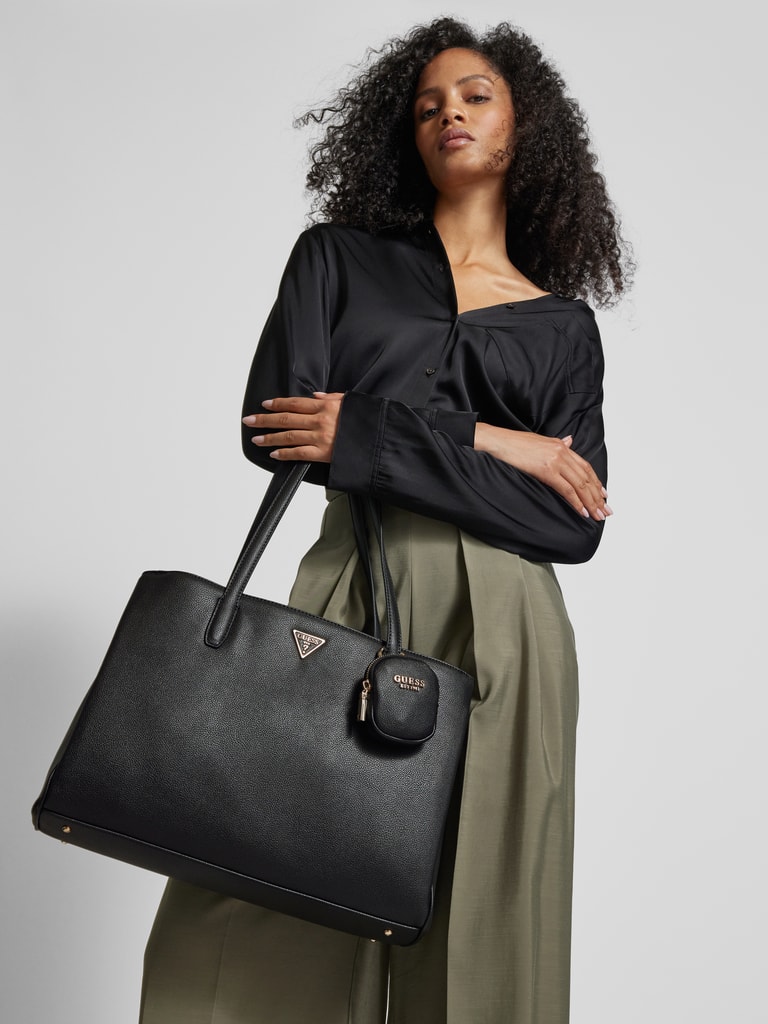 Guess Tote Bag mit Label-Applikation Modell 'POWER PLAY' (taupe) online ...