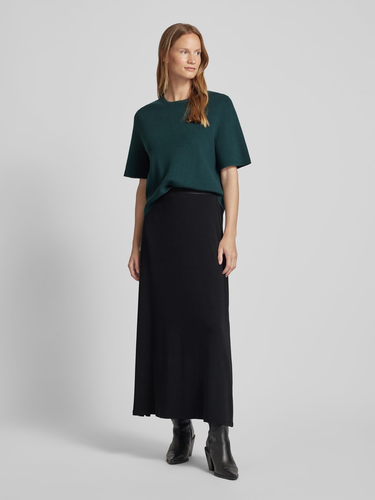 Damen Satin Langrock - Hoher Bund, A-Linie Für Festliche Anlässe