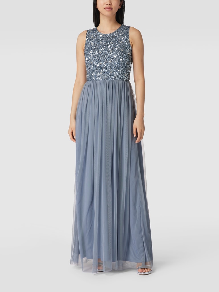 LACE BEADS Abendkleid mit Paillettenbesatz (bleu) online kaufen