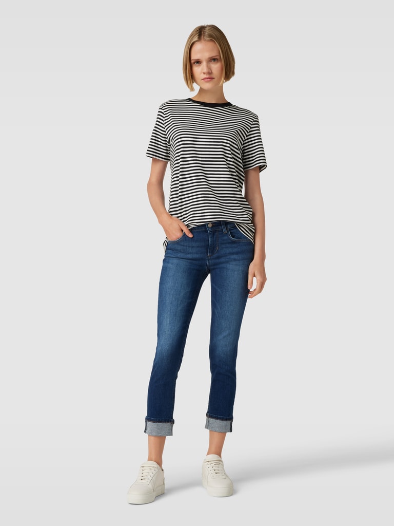 OPUS Stoffen broek met vaste omslag aan de pijpen, model 'Maikito City' in blauw online kopen | P&C