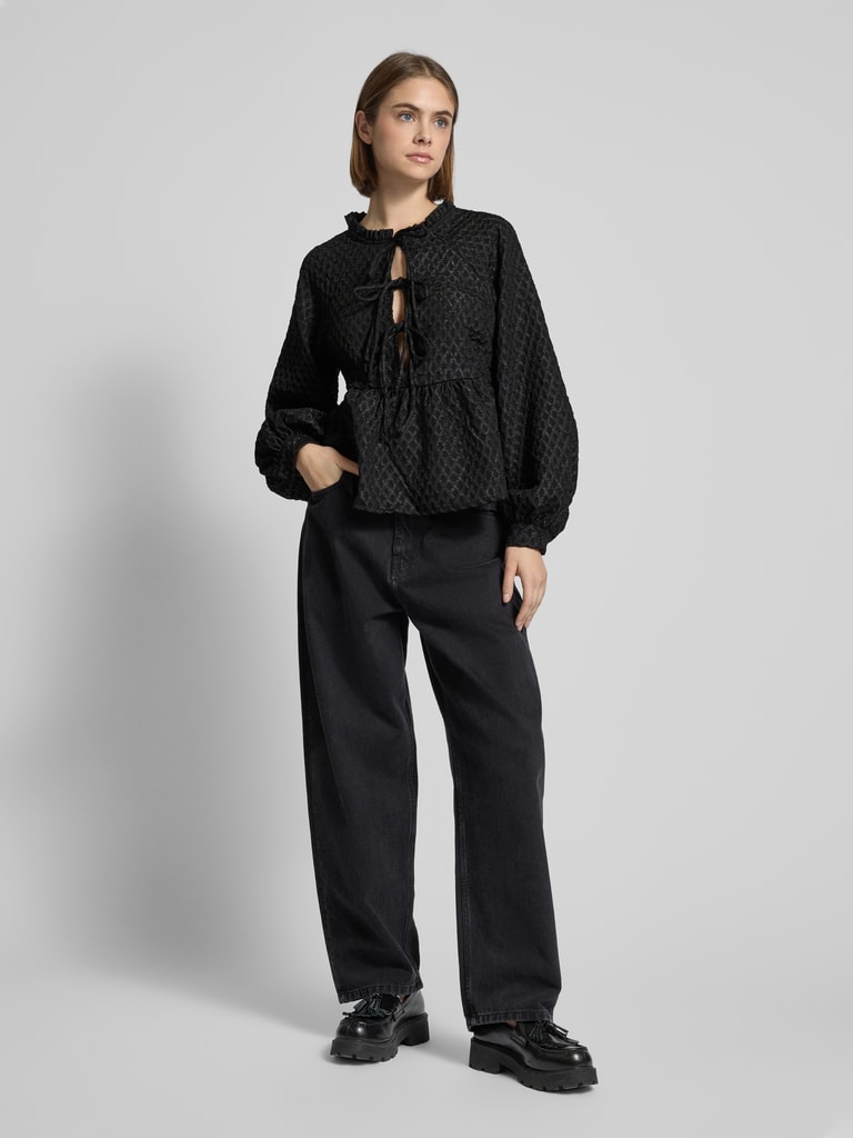 Dropped Shoulder Bluse mit Struktur main image 1