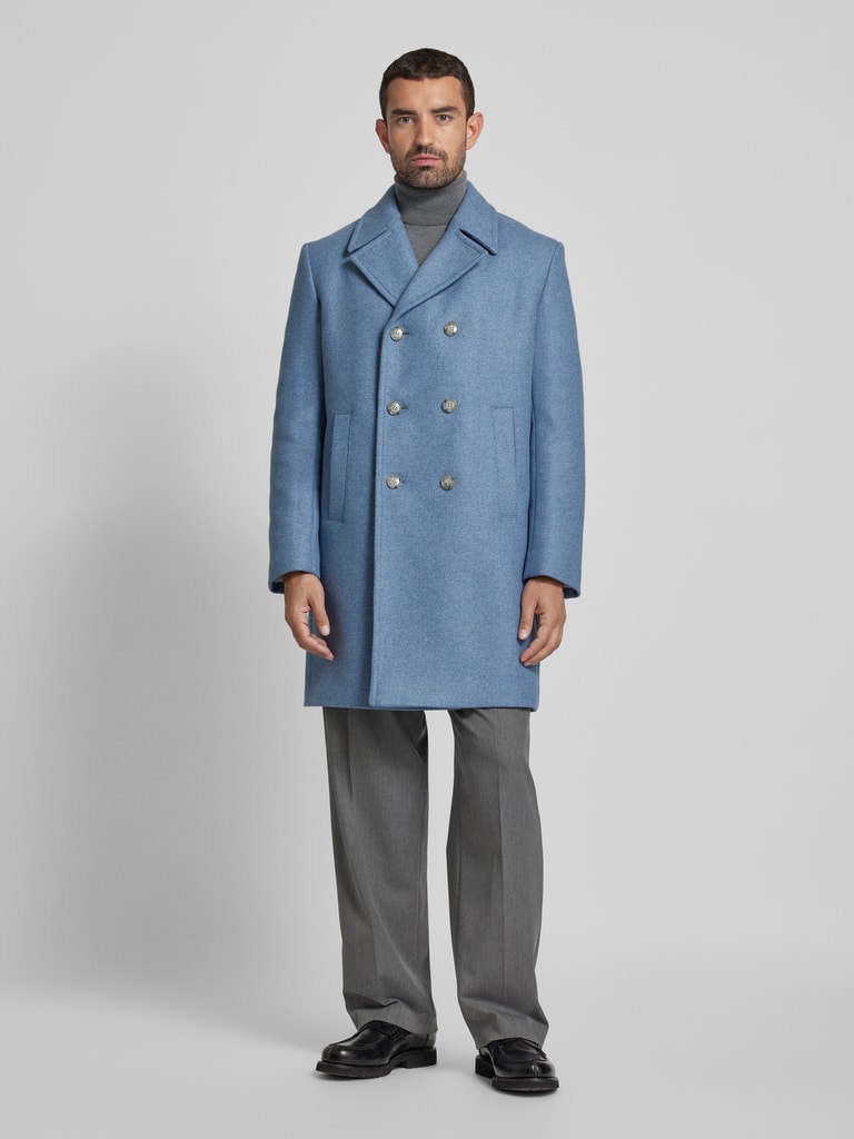Coat Cinque Wollmantel Blau Damen Kurzmantel Dunkelblau Cinque