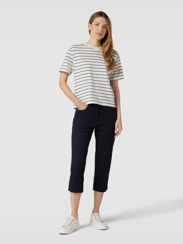 TONI Regular fit capribroek met elastische band, model 'SUE' in beige
