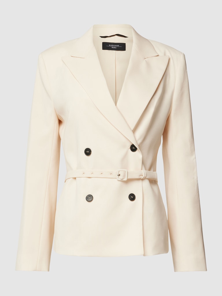 Weekend Max Mara Blazer mit Taillengürtel Modell 'OLTRE' (ecru) online