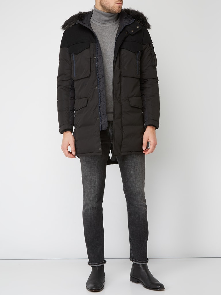 armani herren daunenjacke mit kapuze