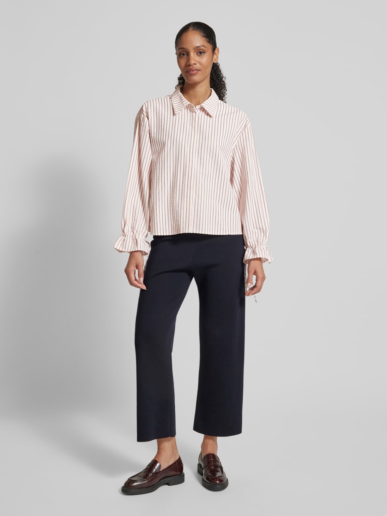 ICHI Oversized overhemdblouse met kimonomouwen, model 'SHANNON' in rood ...