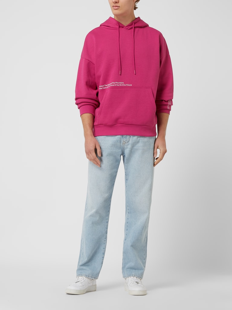 Tom Tailor Denim Oversized Hoodie mit Message und Print (pink