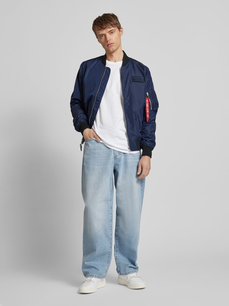 Alpha Industries Bomberjacke mit Label-Badge (marine) online kaufen