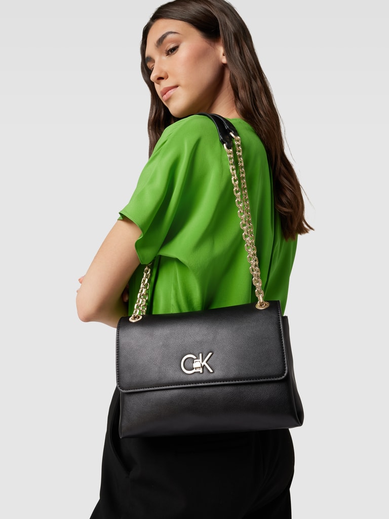 Damen Handtasche Ck Tasche Klein Calvin Klein Umhängetasche CK MST DBL  STRPS CMR, Damen