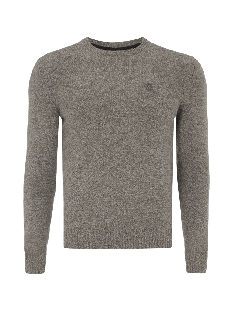 MCNEAL Strickpullover mit Logo-Stickerei (anthrazit melange 