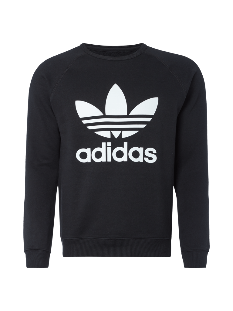 Adidas originals sweatshirt with embroidered small logo black best sale