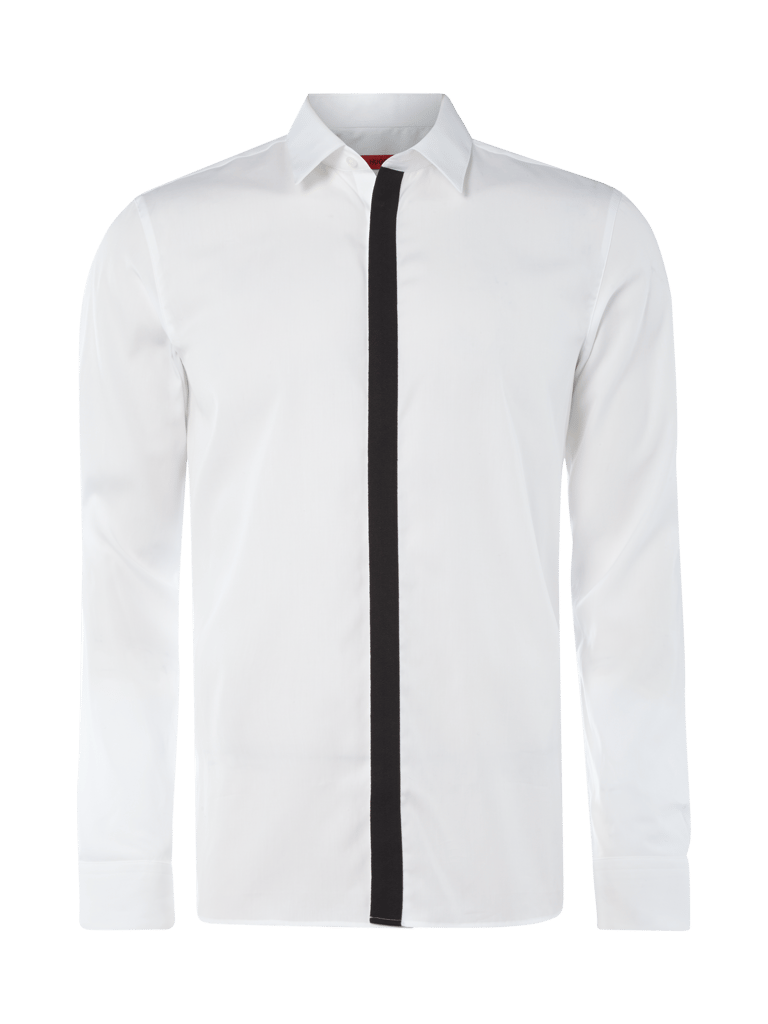HUGO Slim Fit Hemd mit verdeckter Knopfleiste (weiß) online kaufen