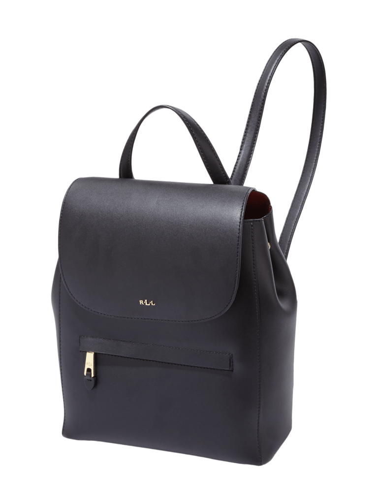 Lauren Ralph Lauren Rucksack aus festem Glattleder (schwarz) online kaufen