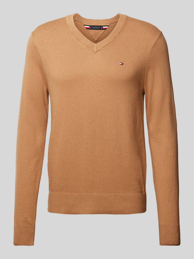 Tommy Hilfiger Gebreide pullover met logostitching model 'PIMA'