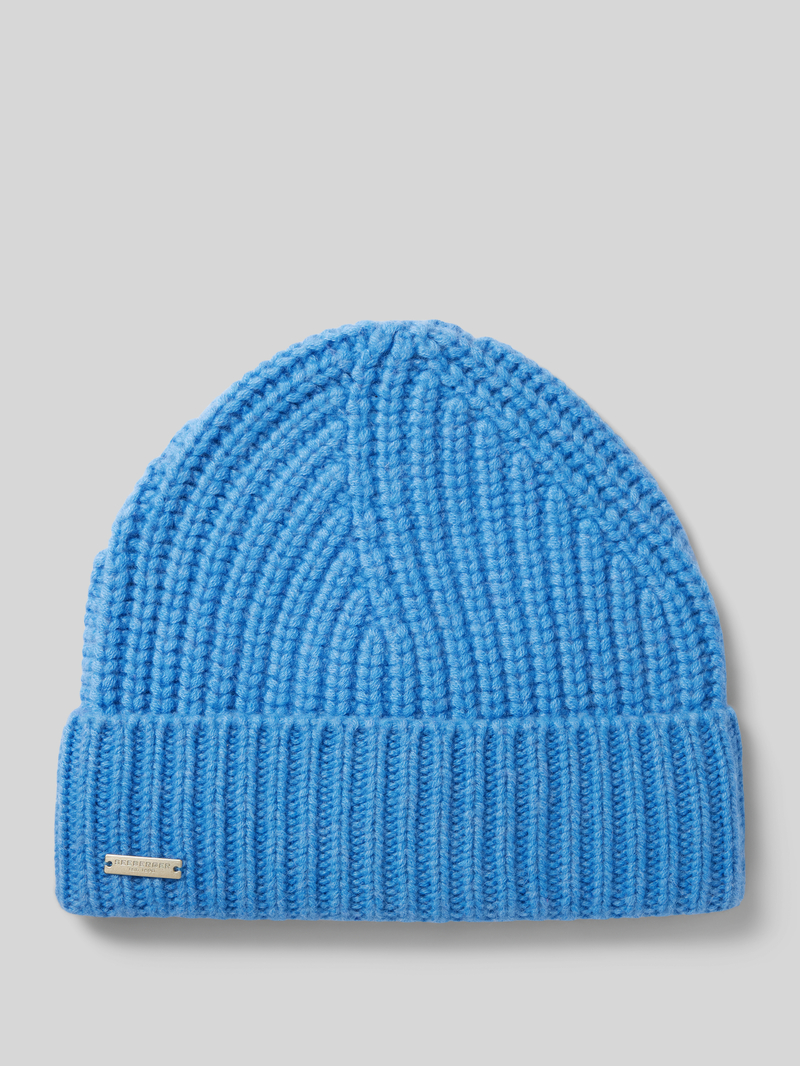 Seeberger Beanie met labeldetail