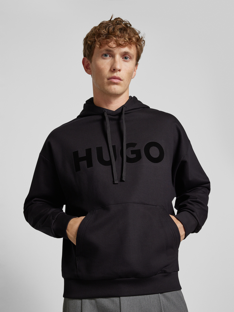 HUGO Hoodie met labelprint model 'Ditchle'