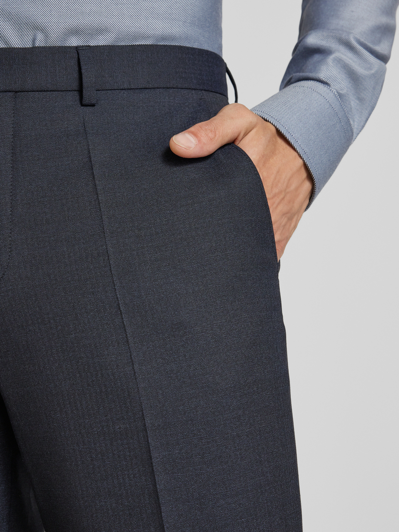 Boss Regular fit pantalon met persplooien model 'Leon'
