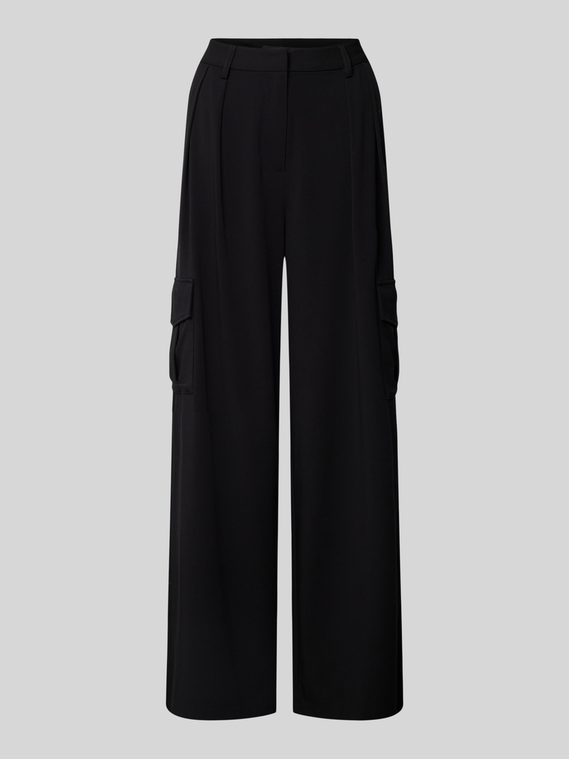 Stefanel Wide leg bandplooibroek met cargozakken