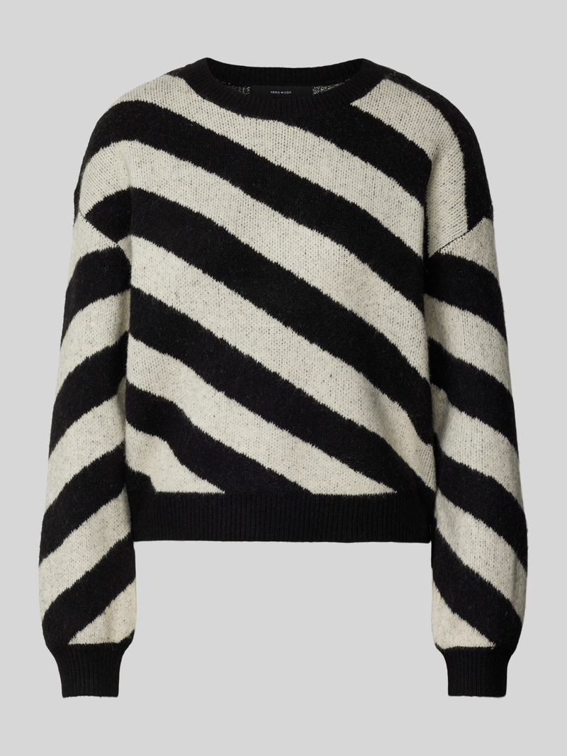 Vero Moda Gebreide pullover met diagonale streepmotief model 'LARA'