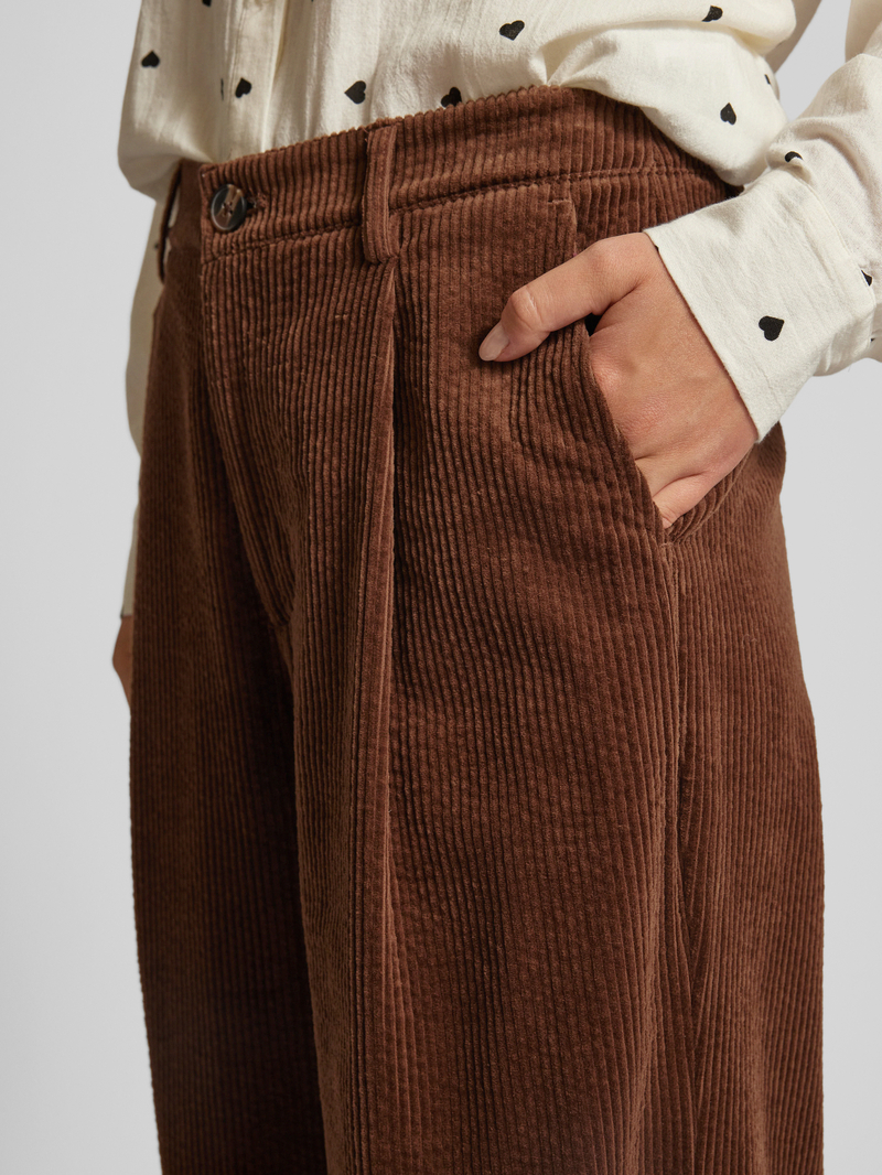 Pepe Jeans Corduroy broek met labeldetail model 'DANNA'