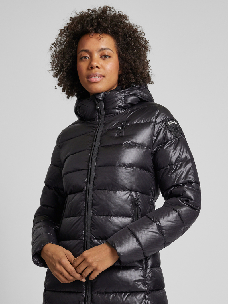 Blauer Usa Lange gewatteerde jas met tweewegritssluiting